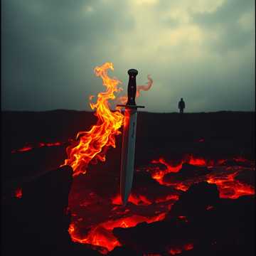 Нож и факел.