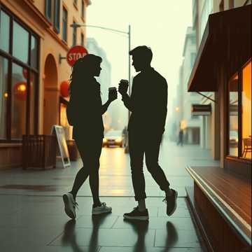 В кедах с чашкой кофе