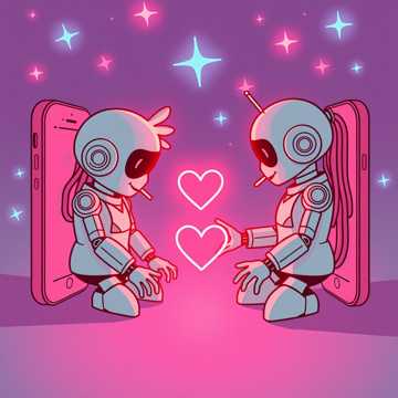 Алиса и Сири делят сердечко