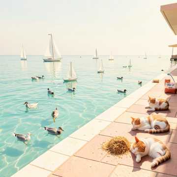 Гларусы-кораблики, уточки-ныроочки