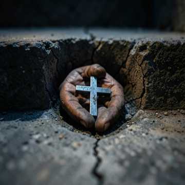 Крестик в руке