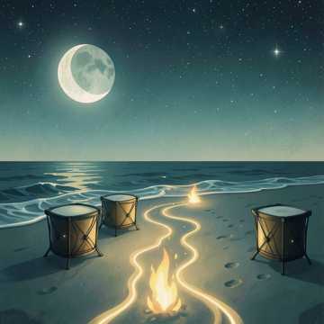 **Ночные барабаны на побережье**