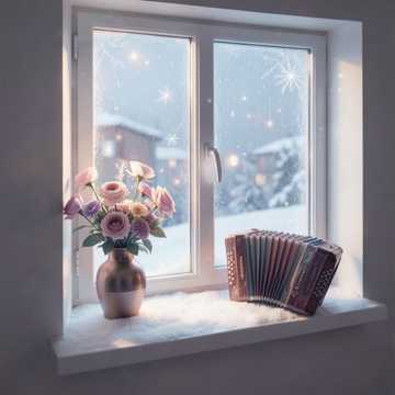 Цветы на подоконнике