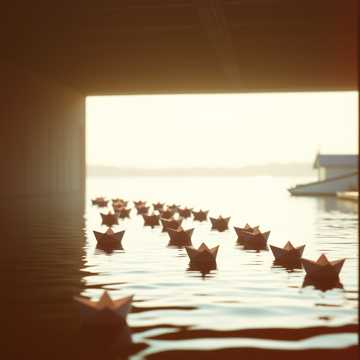 Белые кораблики