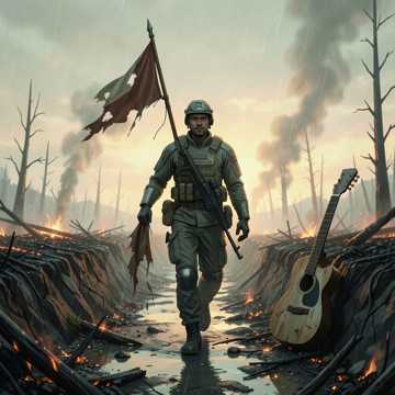 Над выжженым полем