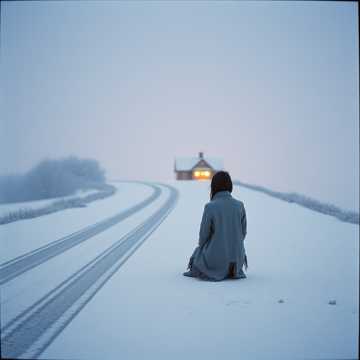 По заснеженной дороге