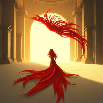 Алые волосы