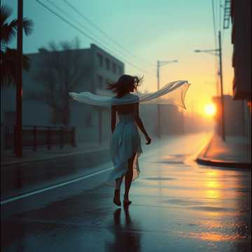 Девушка ветер