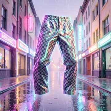 Брюки в клеточку.