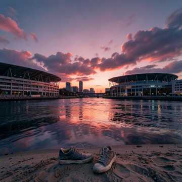 Красно-синяя заря