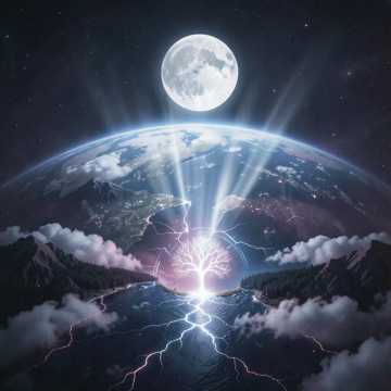 Льётся лунный свет на землю