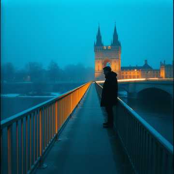 Pskov Bridge at 4 AM