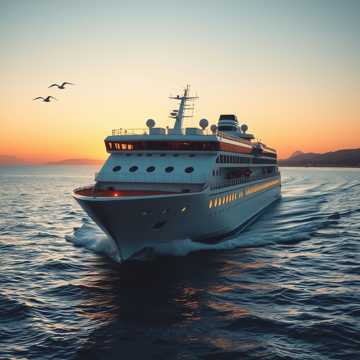 Белый теплоход.