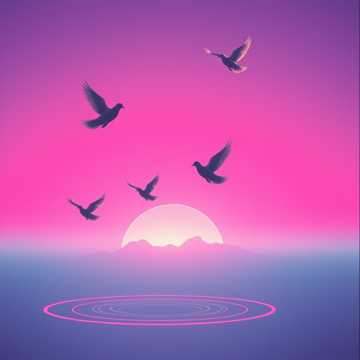 Голуби по кругу