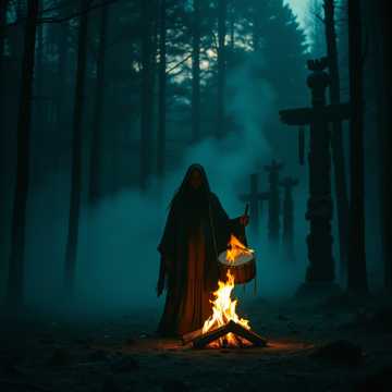 Шаманка и духи