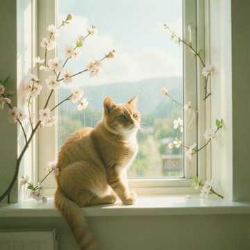 Кошка в весне