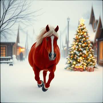 красная лошадка поп