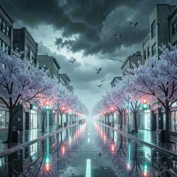 Весенний дождь.