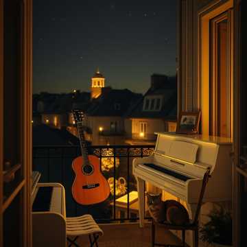 La Guitare et le Piano Blanc