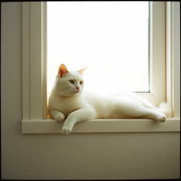 Белая кошка