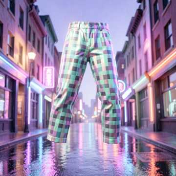 Брюки в клеточку.