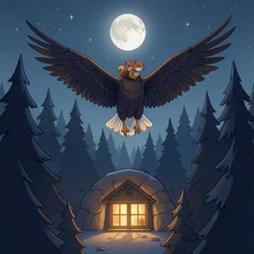 Орёл донёс домой